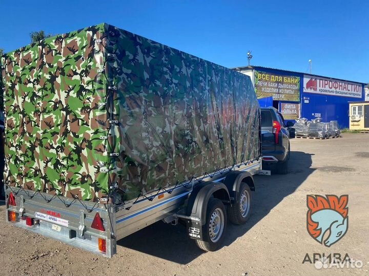 Прицеп с тентом аэро 150 см 33.022. Установка.Лице