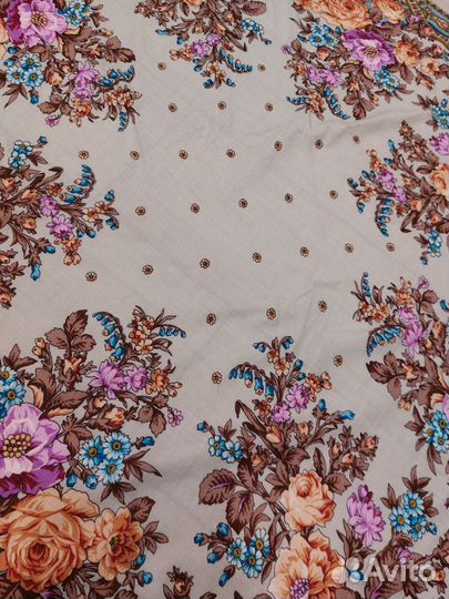 Павловопосадский платок 120х120 шерсть