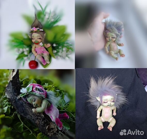 Кукла 10 см, лесной Эльфик