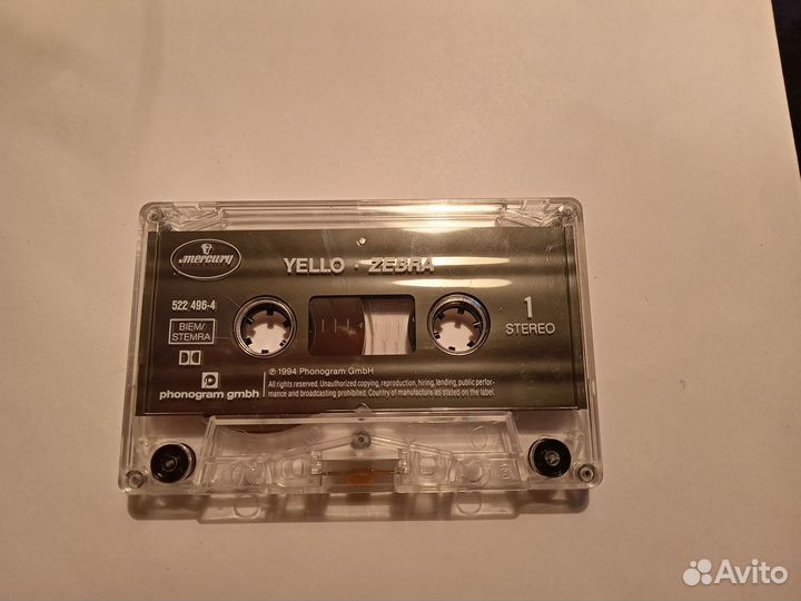 Фирменная аудиокассета Yello Zebra