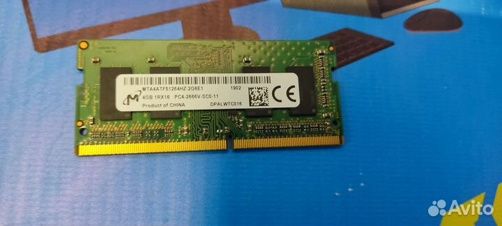 Оперативная память sodimm DDR4 4GB