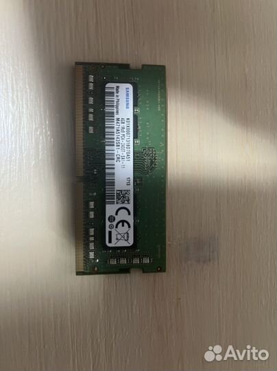Samsung 4gb DDR4 sodimm 2400 мгц
