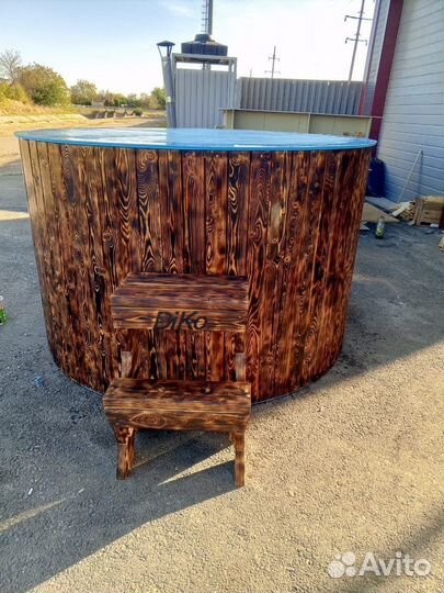 Купель на дровах, банный чан