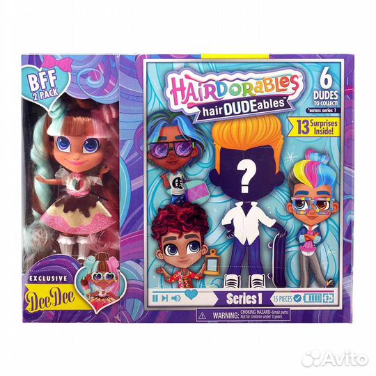 Hairdorables Модная парочка с мальчиком, сестричка