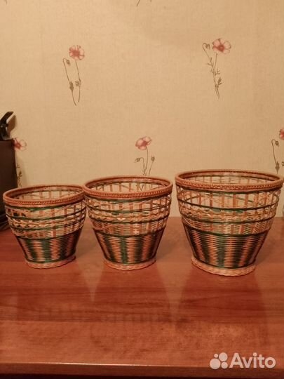 Кашпо из ротанга