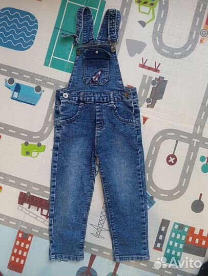 Джинсовый комбинезон 86 92