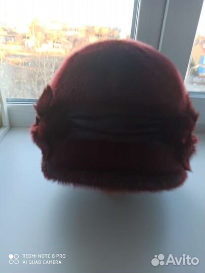 Шапка зимняя женская,мех натуральный, нерпа