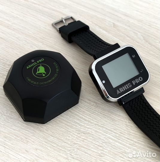 Кнопка вызова официанта модель Бургер с часами