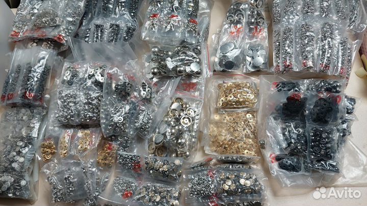 Люверсы, кнопки, хольнитены, пуговицы джинсовые