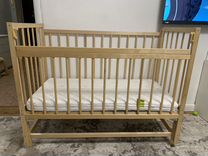 Кроватка для новорожденных с маятником + матрас