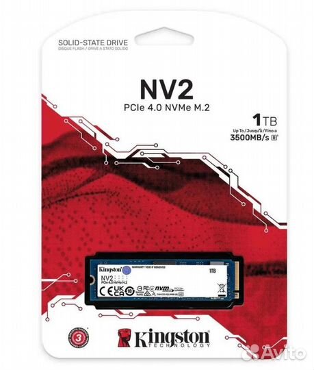 Ssd m2 nvme SSD накопитель Kingston NV2 SNV2S/1000
