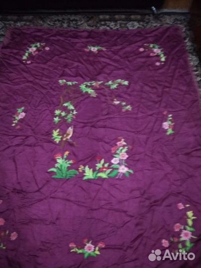 Покрывало китай шёлк бахрамой