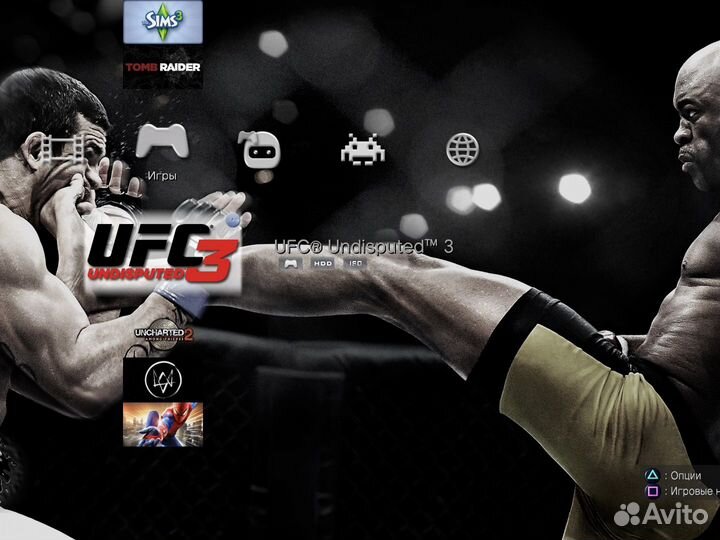 PS3 Slim прошитая, 50игр +2джоя