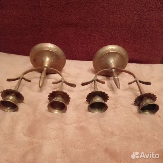 Подсвечники латунные