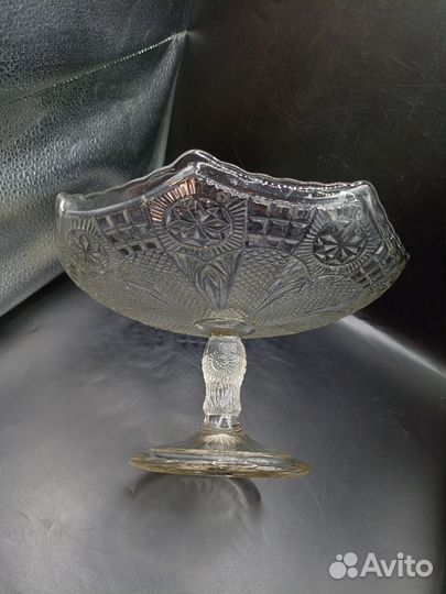 Фруктовница Конфетница Старинная Стекло Винтаж