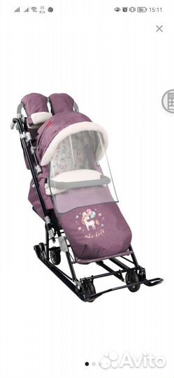 Детские санки коляска ника 7-8
