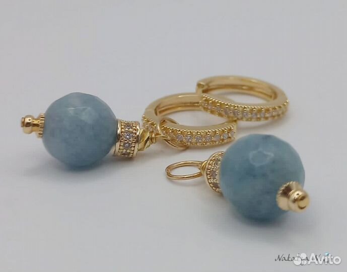 Серьги -конго с подвеской