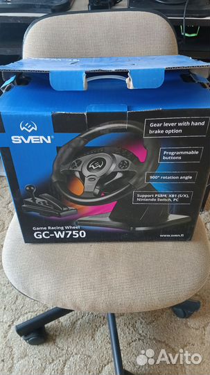 Игровой руль с педалями и коробкой передач