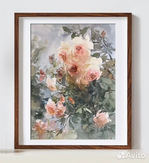 Акварель. Розы, и др. цветы