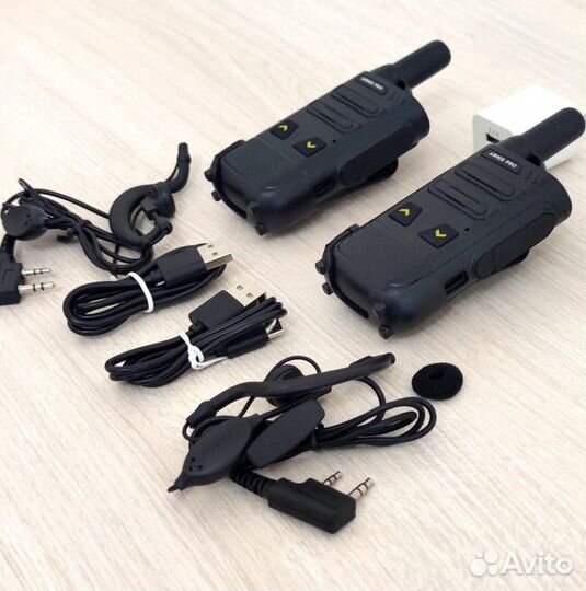Легкая рация с наушником, комплект 2 штуки
