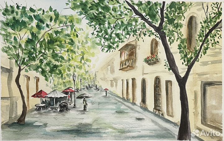 Акварель, ручная работа, 27 х 18 см