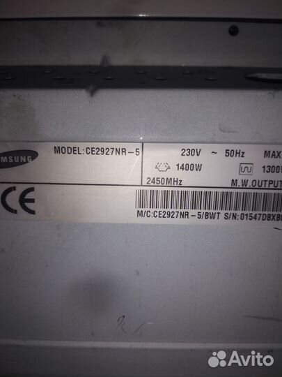 Свч Samsung CE287GNR с грилем,много програм