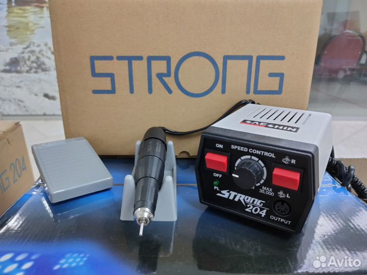 Аппарат для маникюра черный Strong 204, 65 Вт