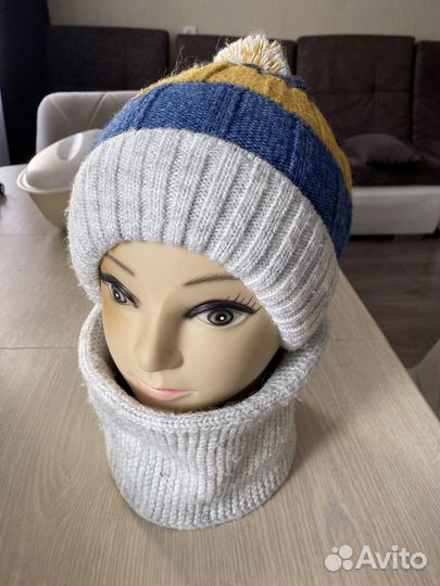 Шапка со снудом для мальчика