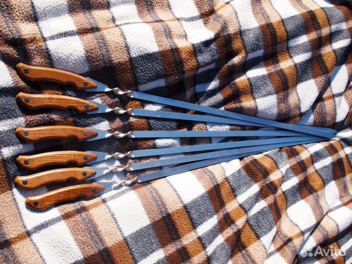 Шампуры с деревянной ручкой из ясеня