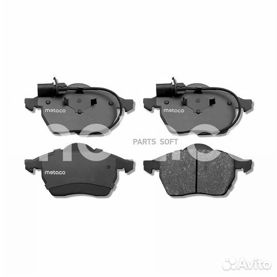 Metaco 3000034 Колодки тормозные VAG A4/A6/pasat 9