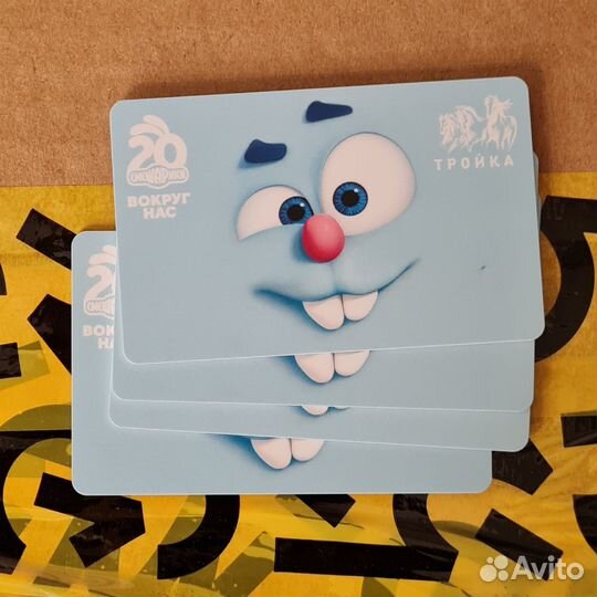 Карта Тройка Крош (2 вариант) Смешарик оригинал