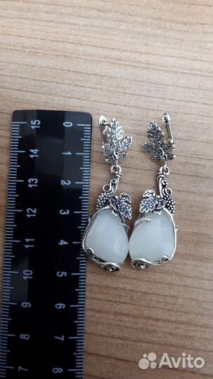 Серьги бижутерия под серебро