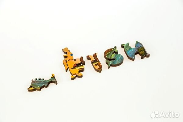 Фигурный деревянный пазл 