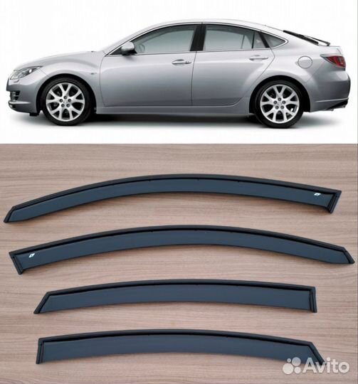 Дефлекторы клеющиеся Mazda 6(GH)лифтбек 2007-2012