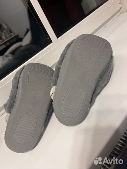 Тапочки домашние серые с котом