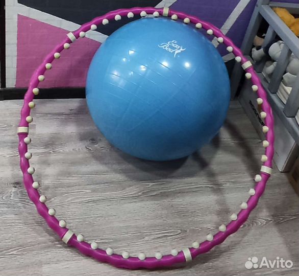 Фитбол и массажный обруч
