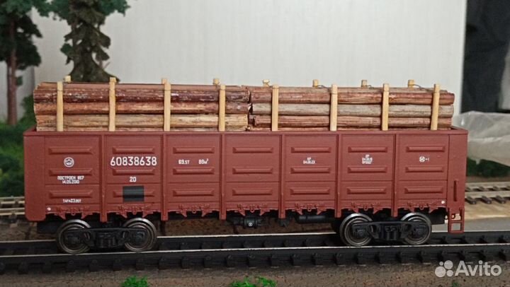 Лес в полувагон 1:87