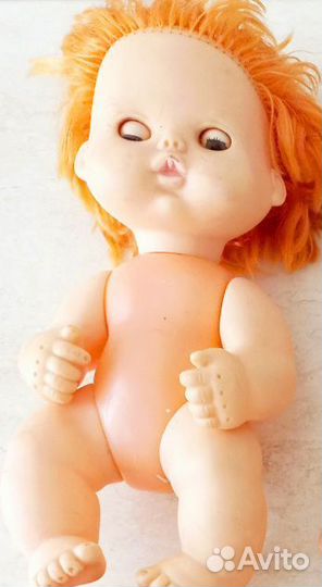 Кукла пупс СССР большой плоская кукла