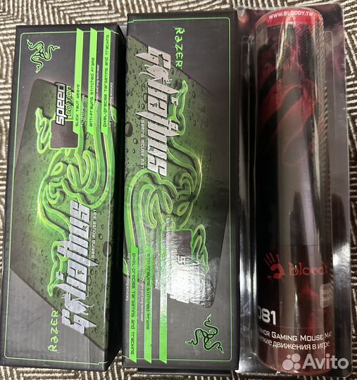 Коврики новые Razer Goliathus и A4Tech Bloody