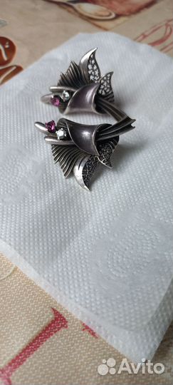 Серебро серьги, кольца СССР