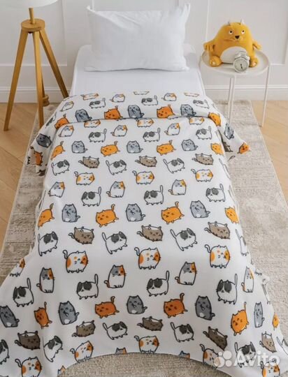 Новый Плед флисовый детский мягкий 100х150