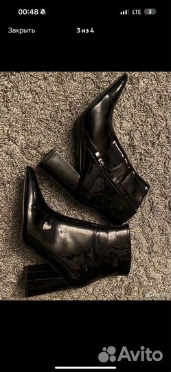 Ботиольны лакированные Zara 39