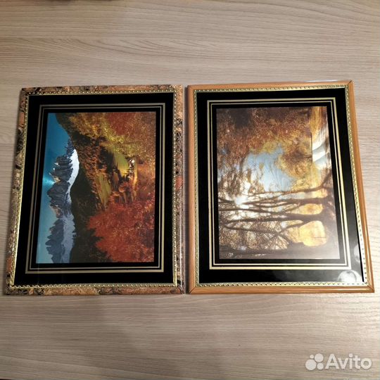 Картины панно переливающиеся Пейзаж Золотая осень