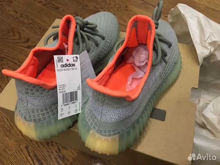 Оригинал Adidas Yeezy Boost 350 Desert Sage UK 6