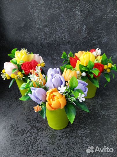 Букет цветов из мыла
