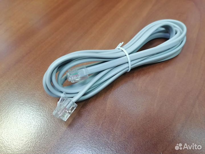 Телефонный модемный кабель RJ-11 + RJ-45
