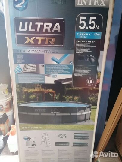 Каркасный бассейн intex бу