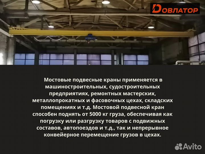 Кран мостовой подвесной