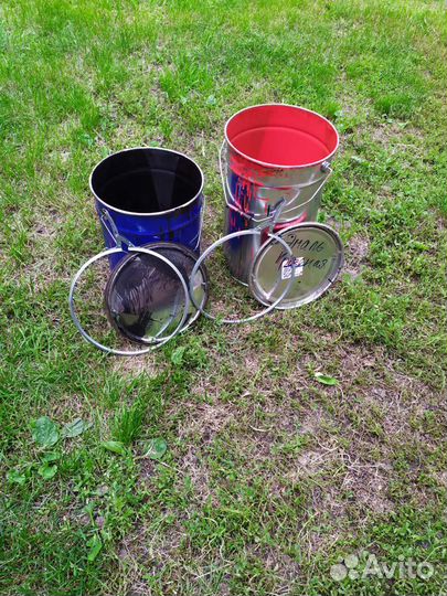 Металлические ведра из под краски. 20 и 28 л