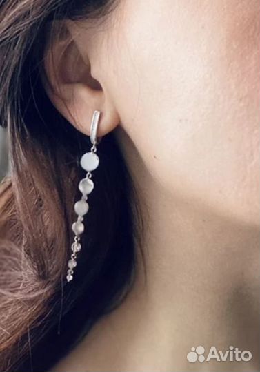 Серебряные серьги висюльки 925